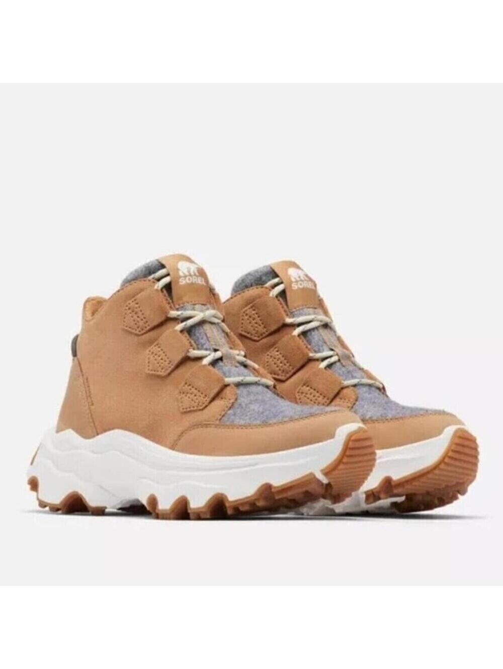 Sorel Womens 7 Sneaker Boot Waterproof Tan & Grey Lace Up NEW IN BOX